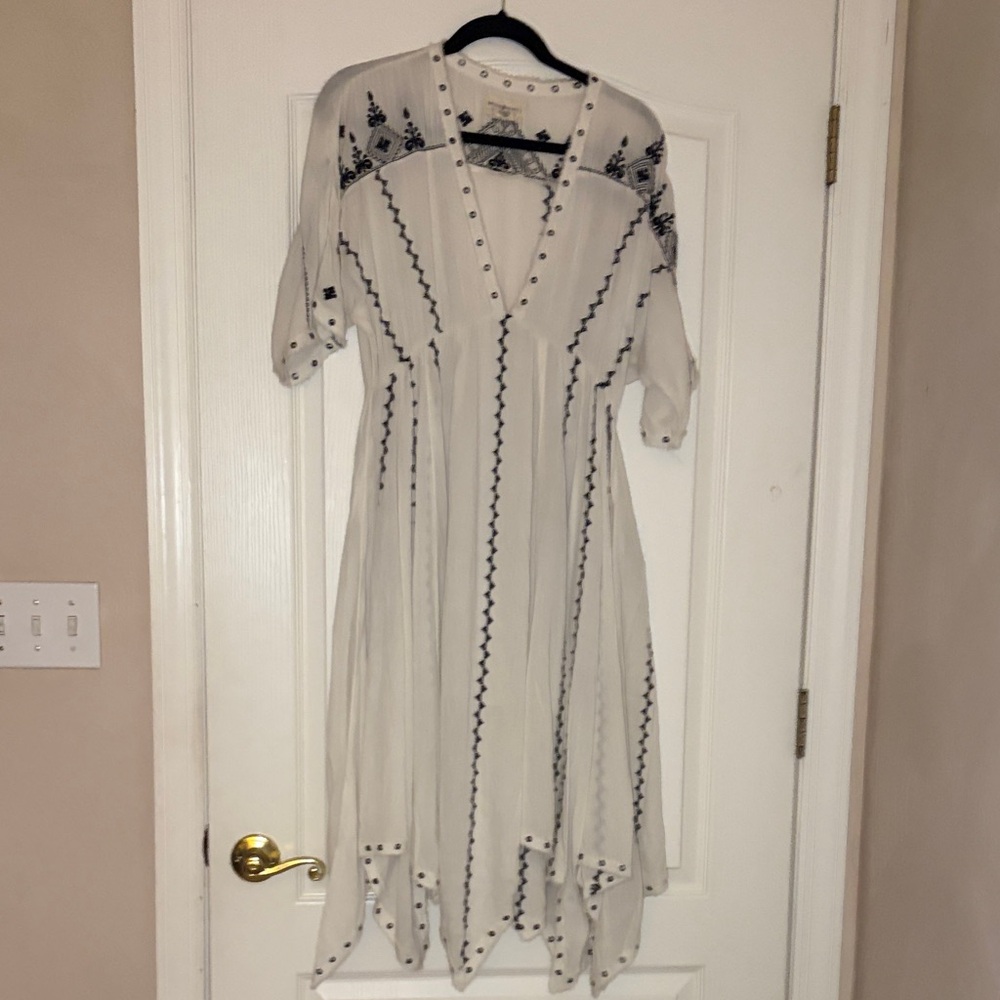 Ralph Lauren White and Black Asymmetrical Dress